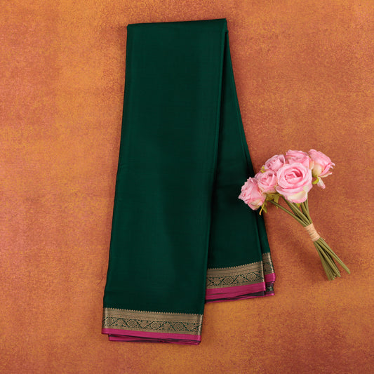 Pure Mysore Silk Saree | Antique Zari Border | Wedding & Party Wear