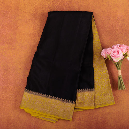 Crepe Banarasi Silk Saree | Contrast Palla & Blouse | Party & Wedding Wear