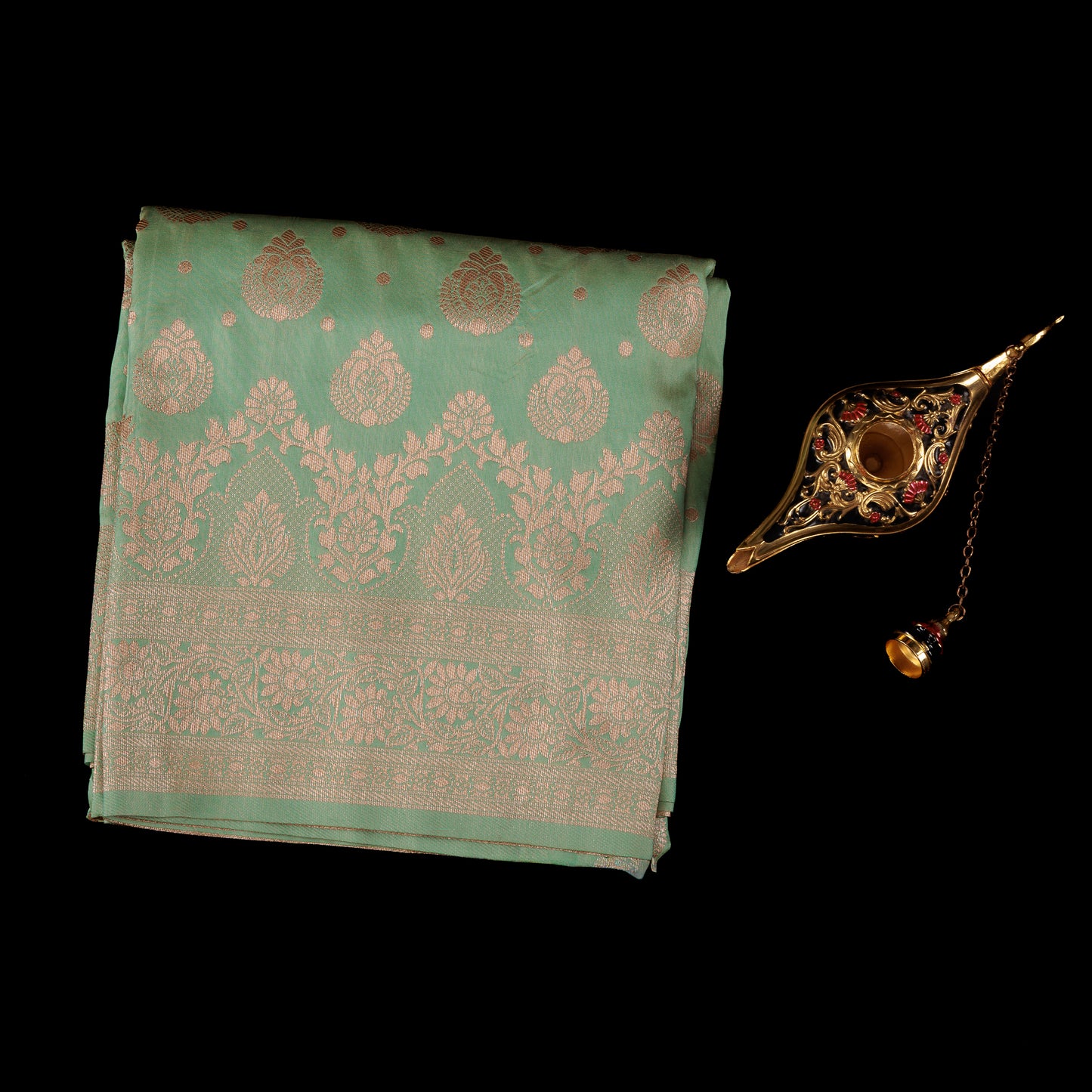 pista-green-banarasi-semi-silk-saree-gold-zari-work-wedding-wear