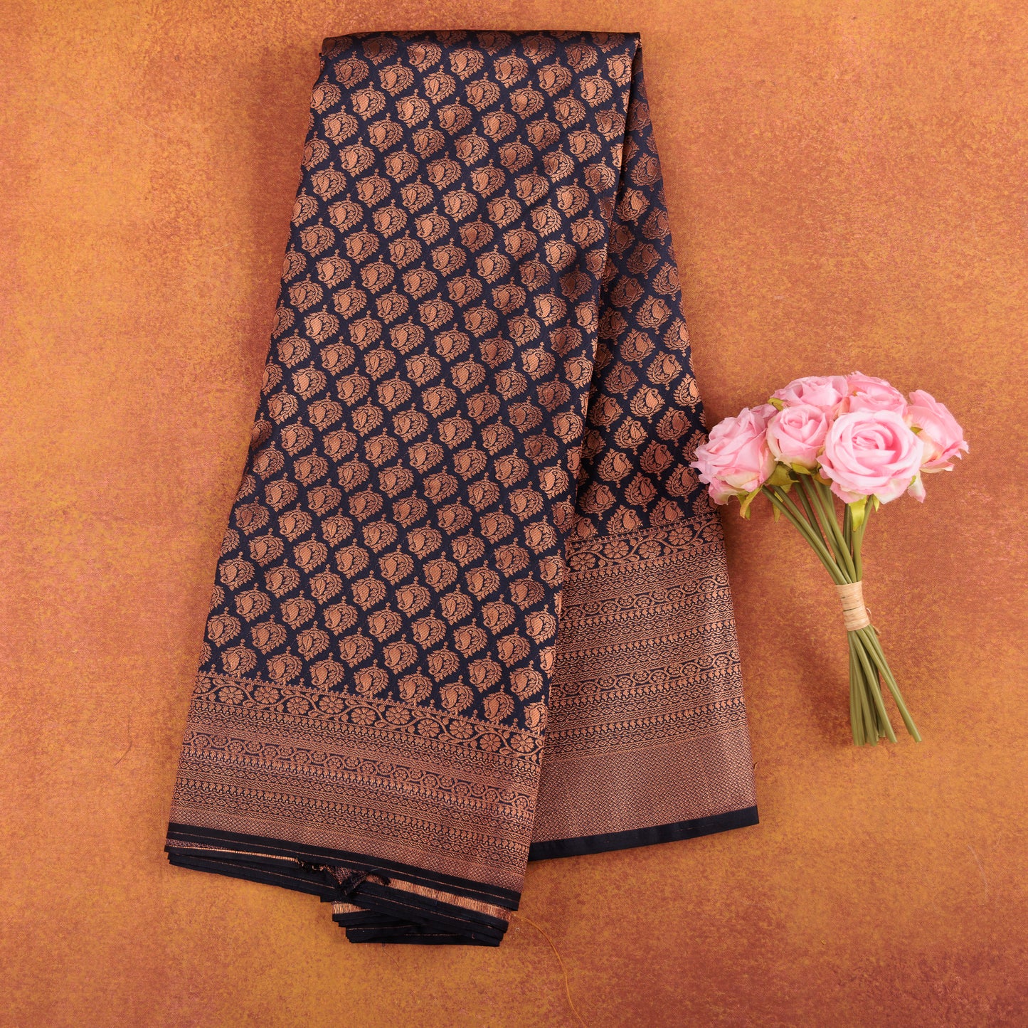 Brocade Kanjivaram Semi Silk Saree | Rich Gold Zari Work | Wedding & Party Wear