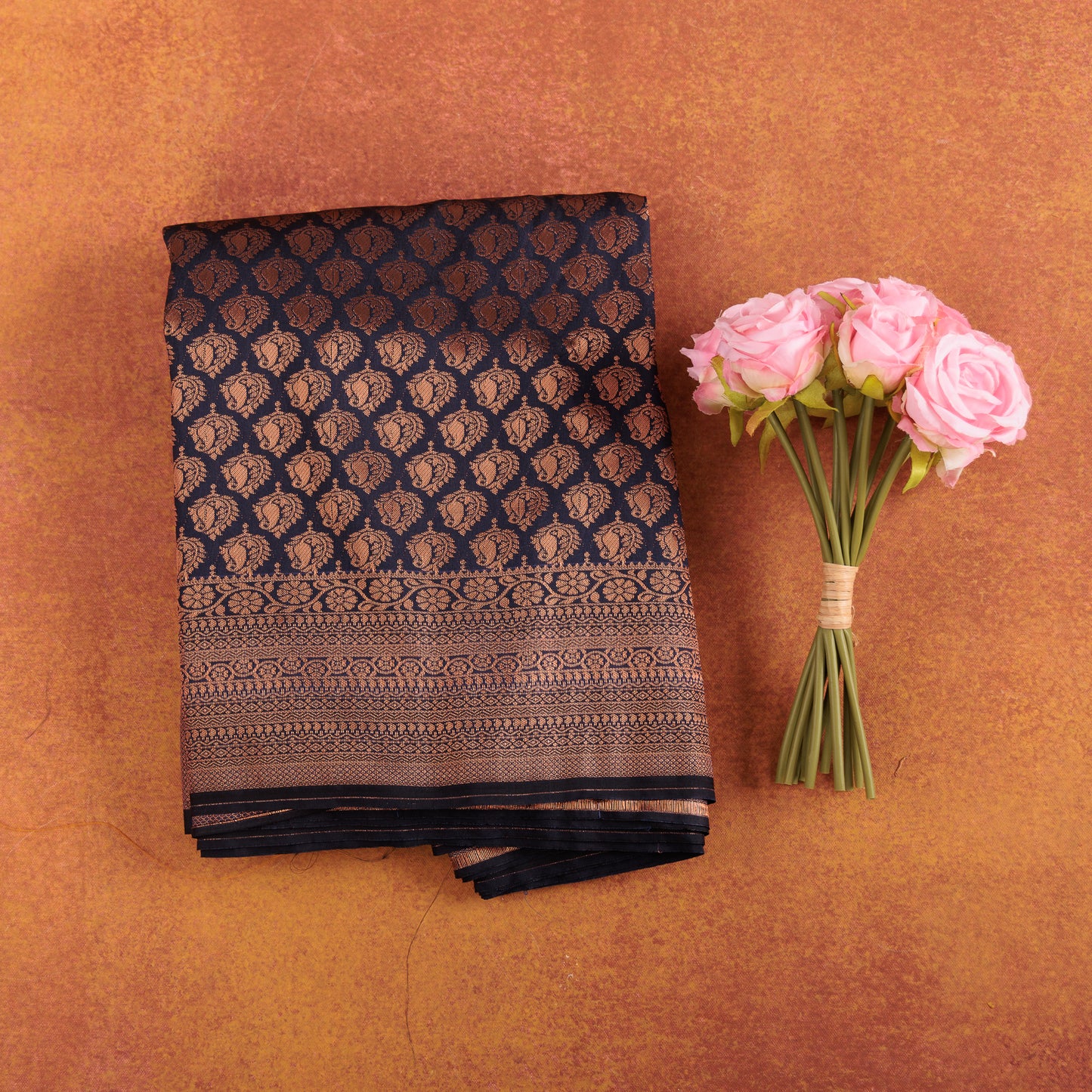 Brocade Kanjivaram Semi Silk Saree | Rich Gold Zari Work | Wedding & Party Wear