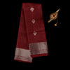 burgundy-kanjivaram-silk-saree-silver-zari-motifs-wedding-wear