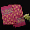 Magenta Tussar Silk Saree | Block Printed Pure Silk | Handloom Party Wear Saree