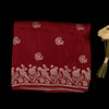 maroon-banarasi-semi-crepe-saree-gold-zari-bird-floral-border-wedding-wear