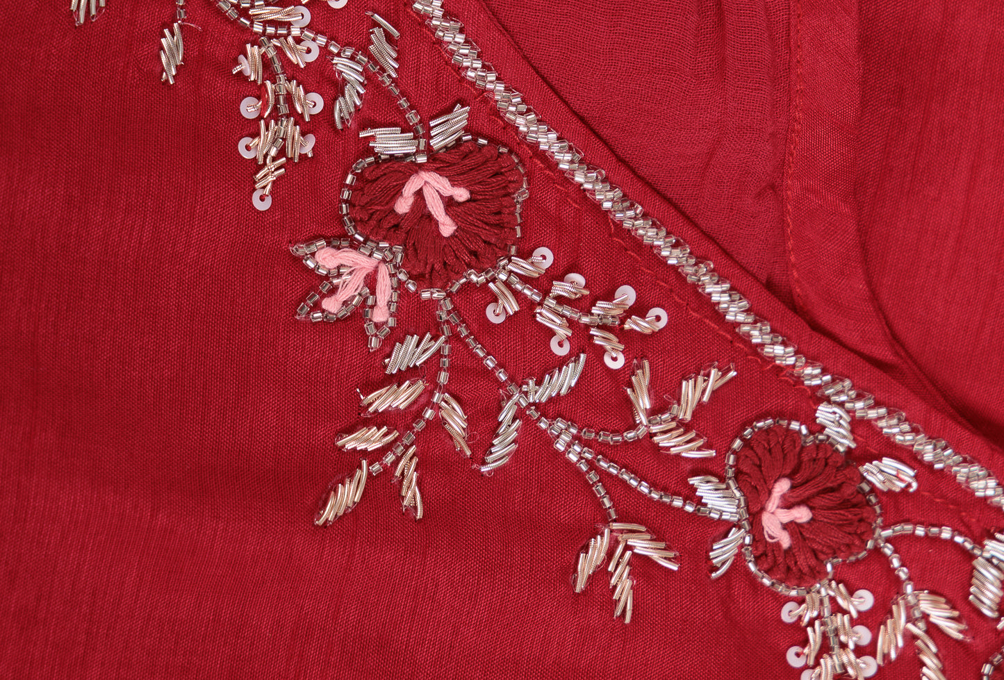 Red Dolo Silk Stitched Suit | Designer Embroidered Silk Suit Set | Women's Party Wear Red Salwar Kameez