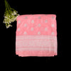 Pink Banarasi Semi Silk Saree | Silver Zari Semi Silk Saree | Pink & Silver Wedding Saree | Designer Banarasi Silk