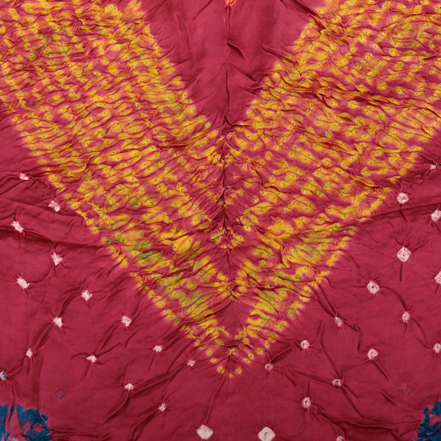 Shibori Modal Silk Suit | 2 Piece Unstitched Suit Set | Pink Shibori Top with Mirror Work Dupatta | Party Wear Silk Suit
