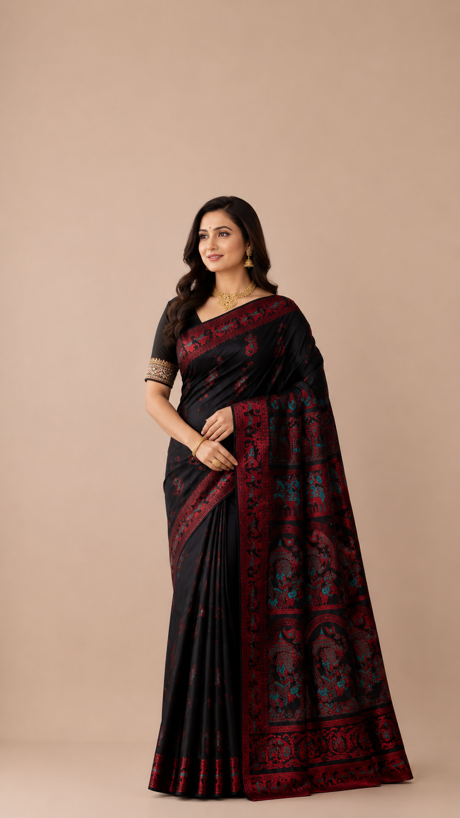 Gorgeous Partywear Pure Silk Baluchari Saree