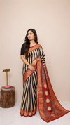 Dolla Modal Silk Saree | Red Banarasi Modal Silk | Soft Silk Saree with Heavy Zari Border | Wedding & Party Wear Saree