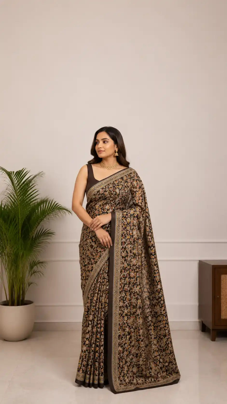 Kalamkari Mul Cotton Saree