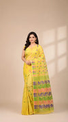 Dhaka Jamdani Saree-Yellow