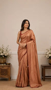 Banarasi Tissue Silk Saree in Gold for Wedding & Smart Wear over any occassion