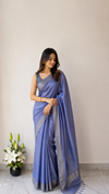 Authentic Pure Munga Silk Saree in Mauve