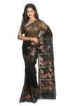 Trendy Resham Silk Muslin Saree-Black
