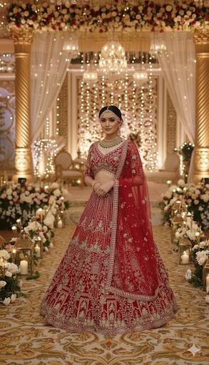 Red Heavy Embroidered lehenga | Wedding Lehenga | Bridal Lehenga