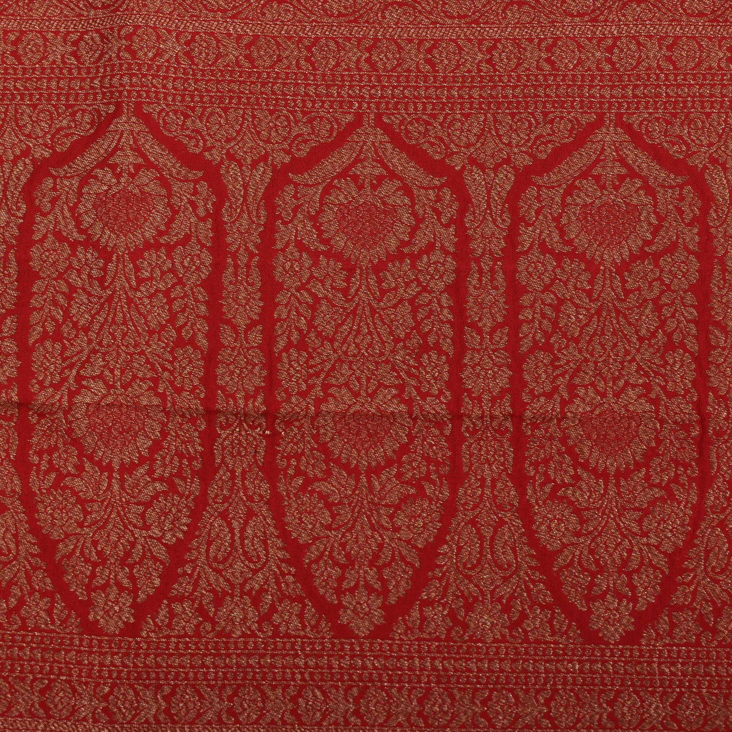 Red Banarasi Crepe Silk Saree | Pure Silk Gold Zari Wedding Saree | Designer Party Wear