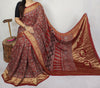 Dolla Modal Silk Saree | Red Banarasi Modal Silk | Soft Silk Saree with Heavy Zari Border | Wedding & Party Wear Saree (Copy)