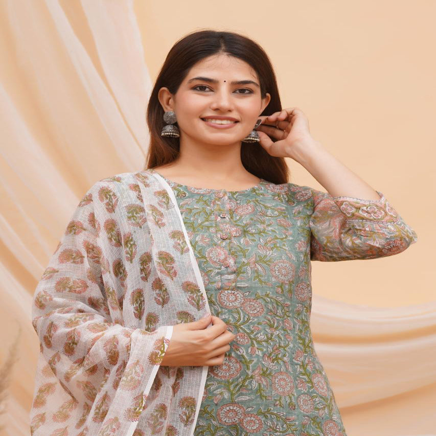 Moss Petals Kota Doriya Suit