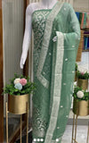 Pure Khaddi Georgette Banarasi Dress material | 3 Piece Silk Suit Set | Wedding Special