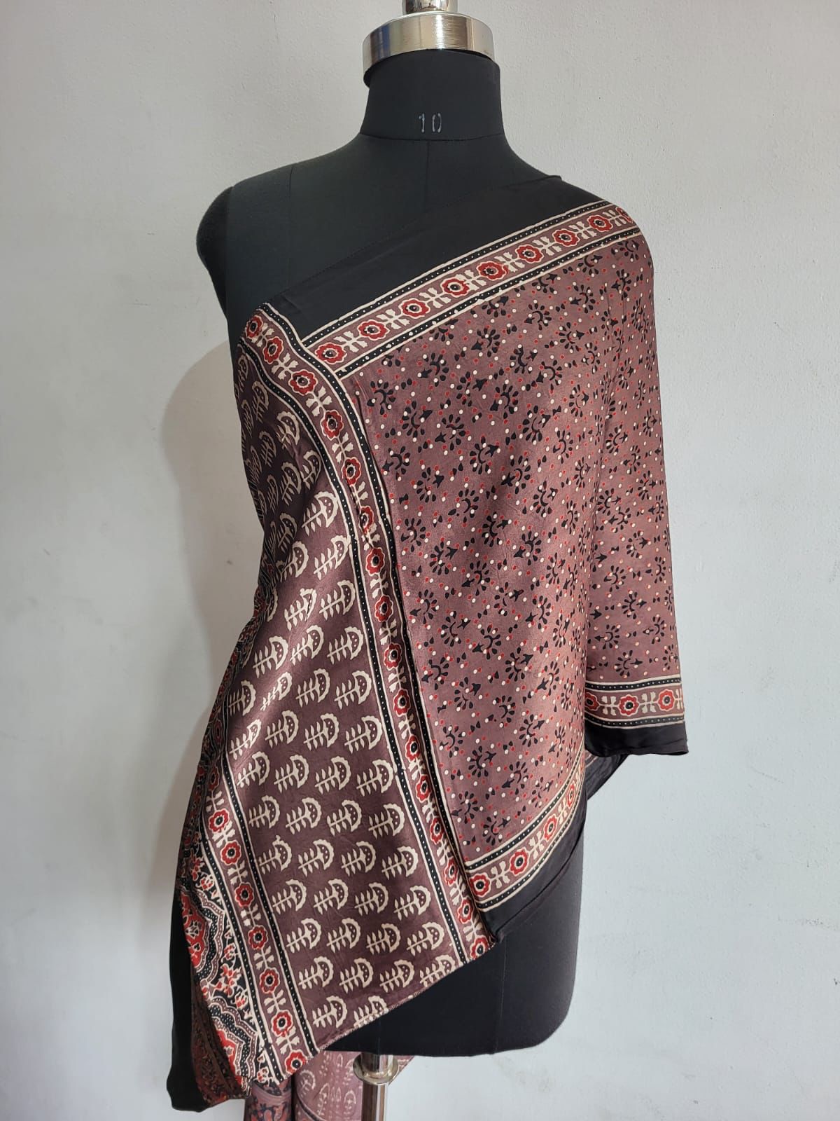 Ajrakh Modal Silk Stoles