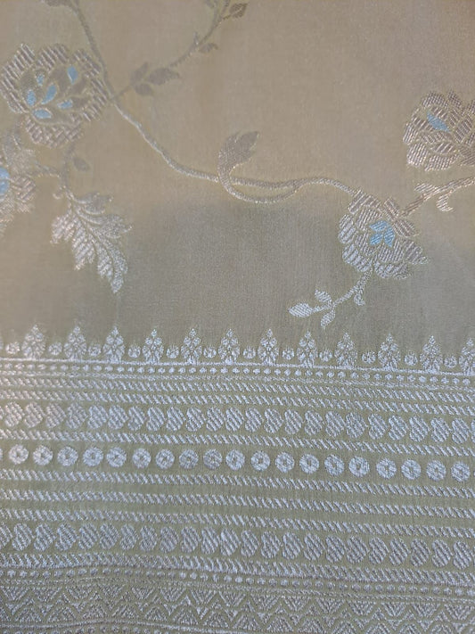Banarasi Semi katan 3 Suit Pcs in- Gold