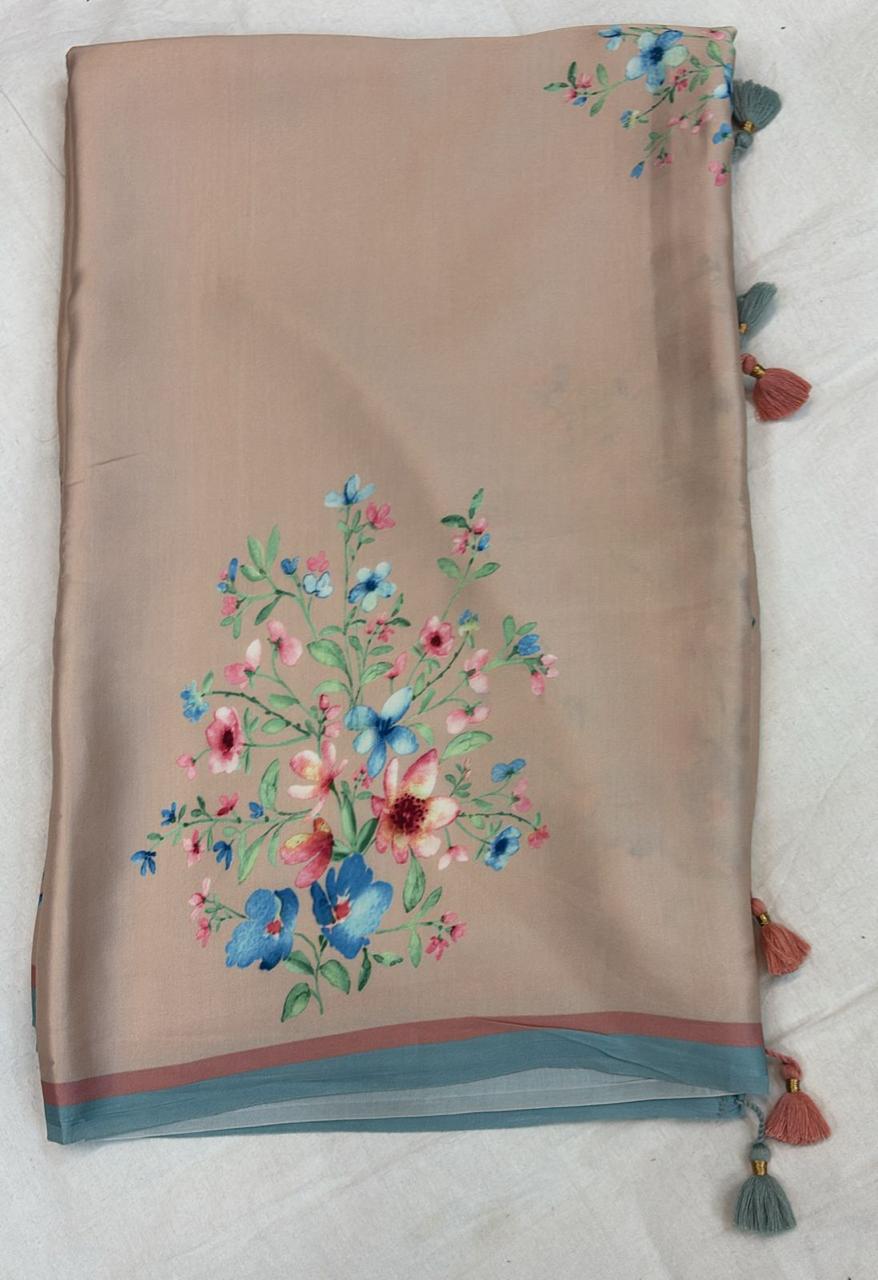 Designer Party Wear Saree in Satin-Barbicore collection