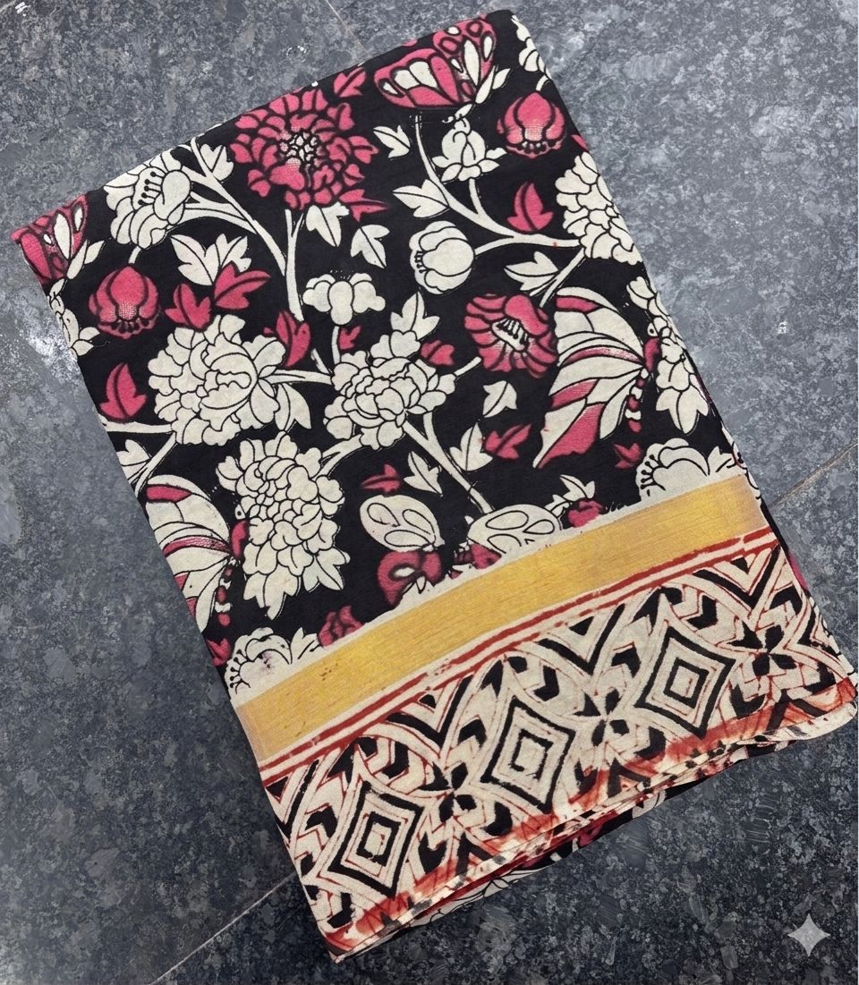 Handblock Kalamkari Nellore Silk