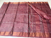 Tussar Silk with Ajrak Block print Saree in Rust