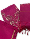 Rani Pink Mukaish Kamdani Suit in Mul Cotton
