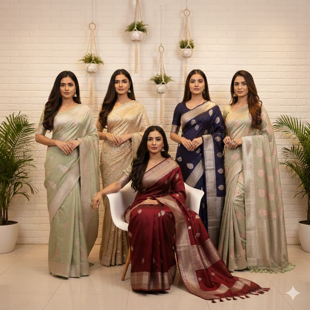 Sarees with Matching Blouses
