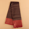 Vibrant-orange-kanjivaram-saree-with-navy-blue-contrast-brocade-border.