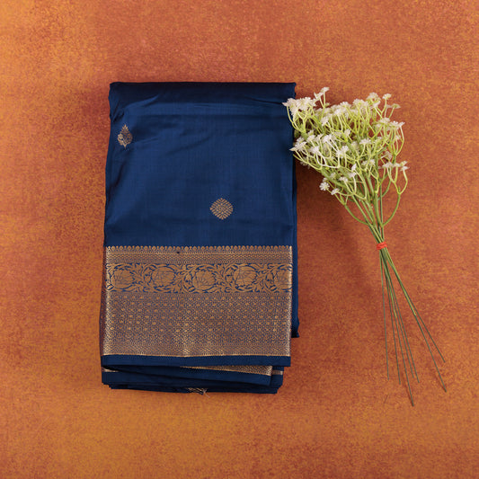 Kanjivaram Semi-Silk Saree | All-Over Zari Butis | Wedding & Festive Wear