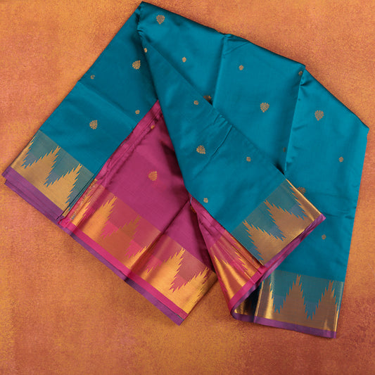 Kanjivaram Semi-Silk Saree | All-Over Zari Butis | Wedding And Festive Wear