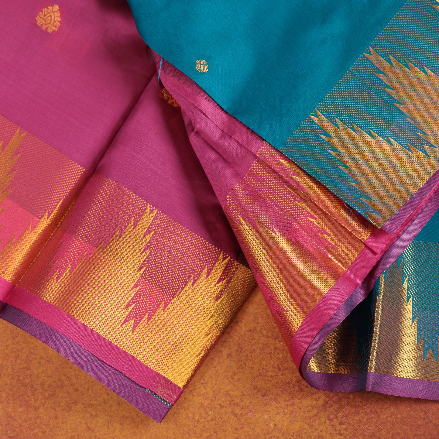 Kanjivaram Semi-Silk Saree | All-Over Zari Butis | Wedding And Festive Wear