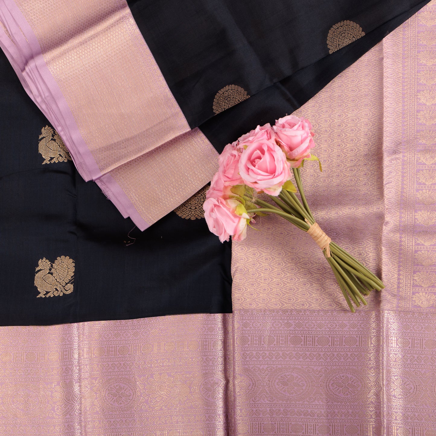 Pure Kanjivaram Silk Saree | Rich Contrast Border & Pallu | Wedding Collection