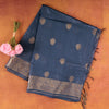 Navy-blue-pure-munga-silk-saree-with-gold-leaf-zari-buttas-and-woven-border