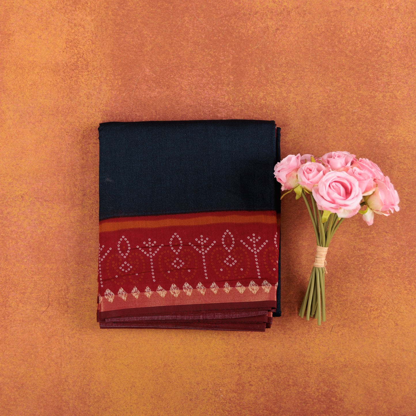 Handcrafted Chanderi Cotton Saree | Ethnic Block Print & Zari Work