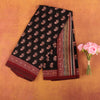 Handcrafted Chanderi Cotton Saree | Ethnic Print & Zari Border