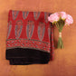 Red Ajrakh Modal Silk Saree for Women | Hand Block Printed Silk Ajrak Modal Silk Saree