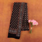 Black Silk Ajrak Modal Silk Saree | Traditional Ajrak Block Printed Saree for Women