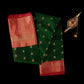 Green & Red Kanjivaram Silk Saree | Traditional Gold Zari Wedding Saree