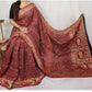 Dolla Modal Silk Saree | Red Banarasi Modal Silk | Soft Silk Saree with Heavy Zari Border | Wedding & Party Wear Saree