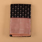 Black & Pink Kanjivaram Semi-Silk Saree | Silver Zari Butti Work