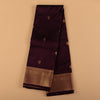 Wine Kanjivaram Silk Saree | Copper Zari Small Butti Wedding Wear