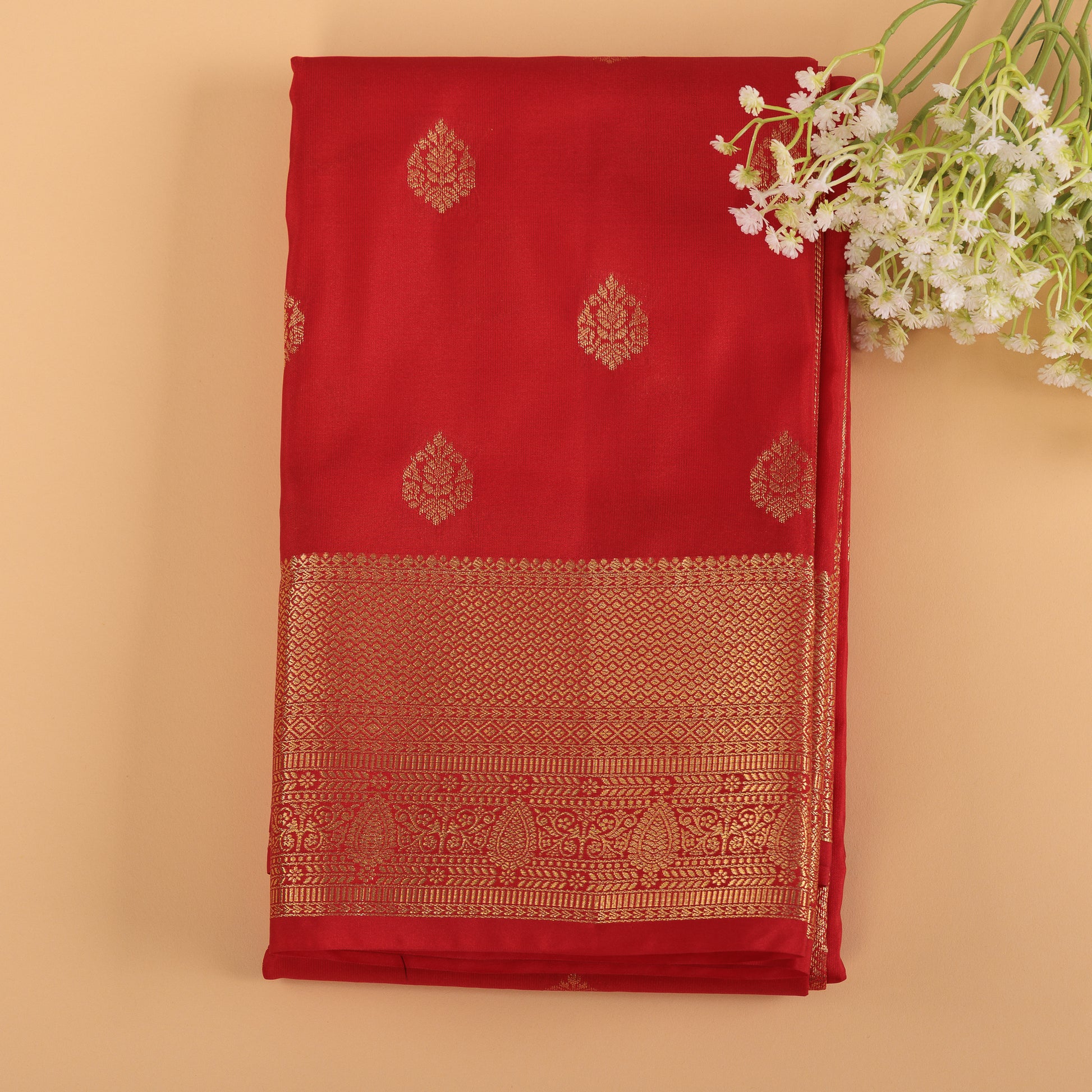 red-kanjivaram-silk-saree-gold-zari-motifs-bridal-wedding-wear