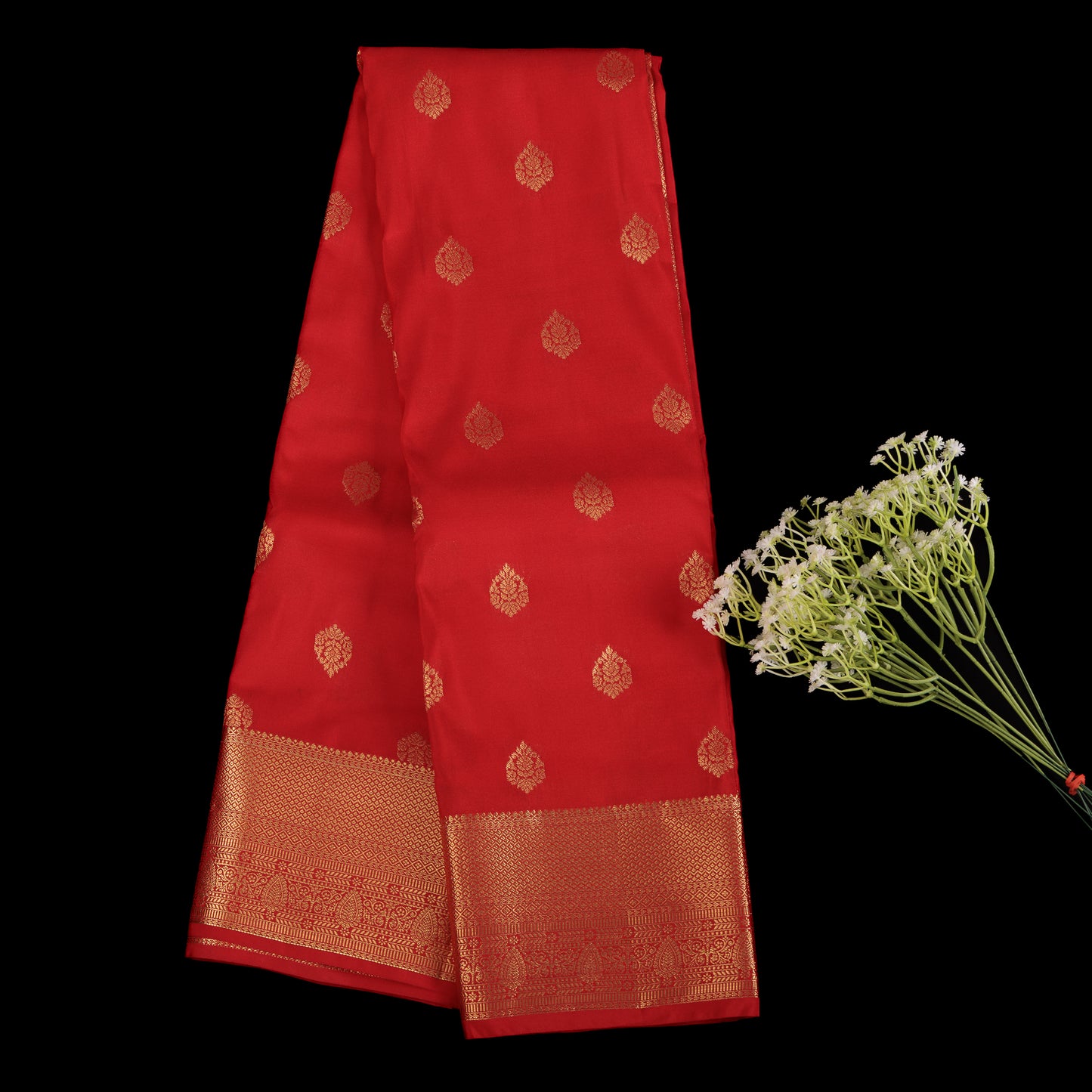 Red Kanjivaram Silk Saree | Bridal Gold Zari Wedding Wear for Women