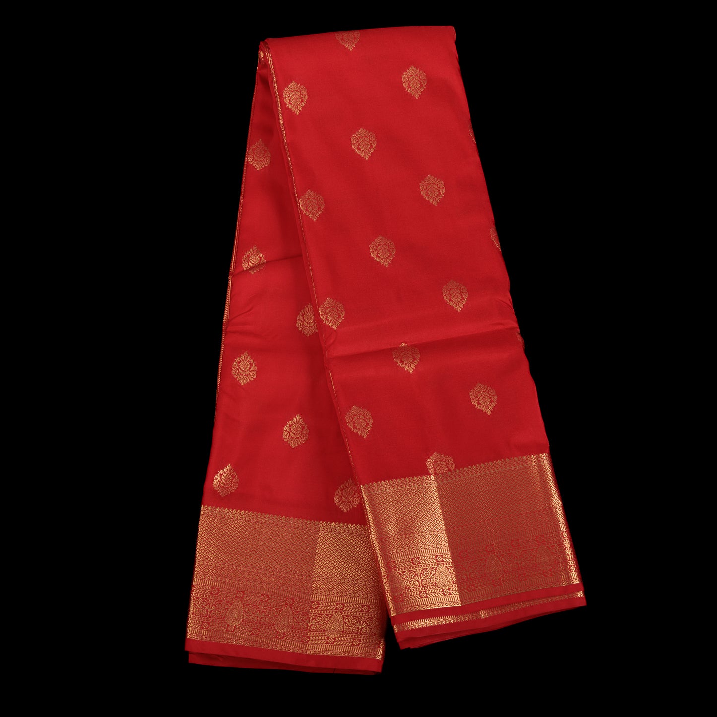 Red Kanjivaram Silk Saree | Bridal Gold Zari Wedding Wear for Women