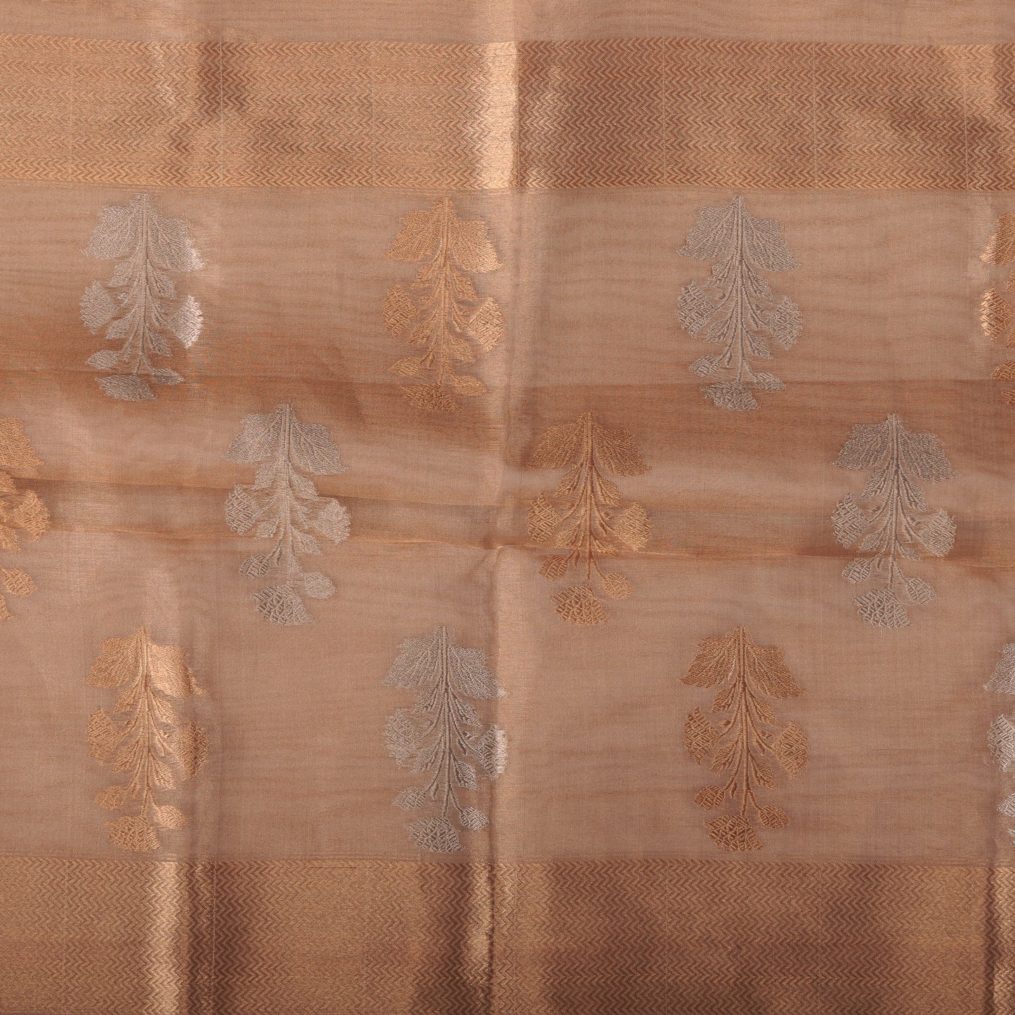 Banarasi Tissue Silk Saree with Gold and Silver Zari Work for Wedding & Festive Wear