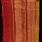 crimson-red-banarasi-silk-saree-heavy-gold-zari-pallu-bridal-wedding-wear