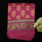 Magenta Tussar Silk Saree | Block Printed Pure Silk | Handloom Party Wear Saree